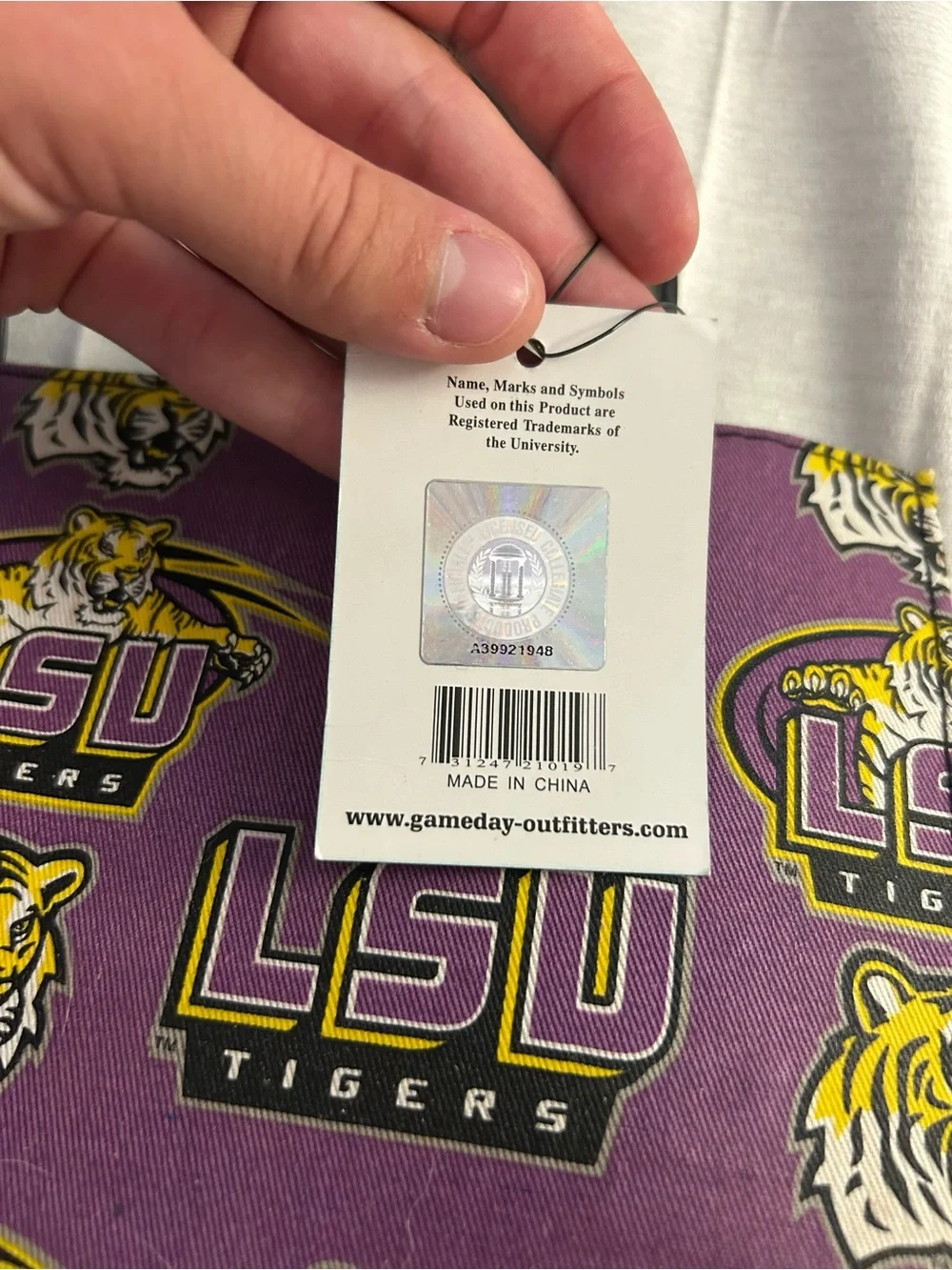 LSU Tigers Purple Fashion Satchel - Collegiate Logo Design